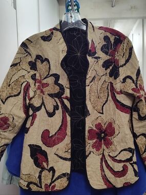 Vintage Floral Tapestry Jacket • Embroidered Boho